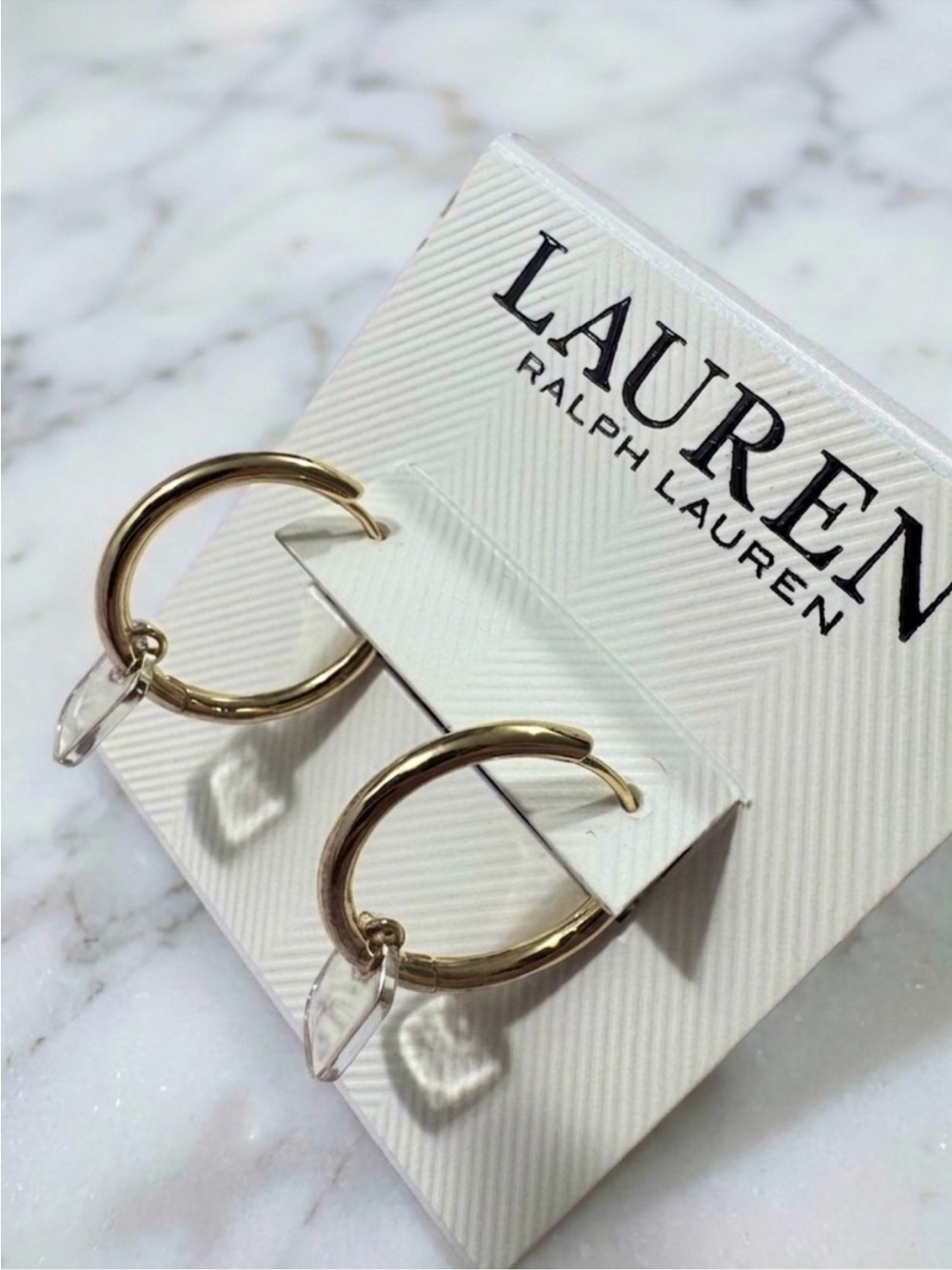 Lauren Ralph Lauren
Two-Tone Drop Hoop Earrings